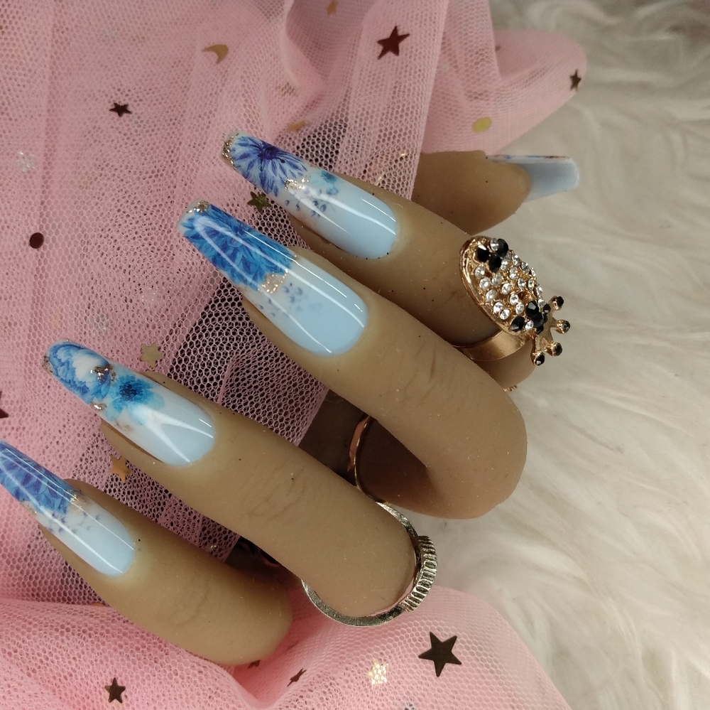 Press on nails (long coffin)